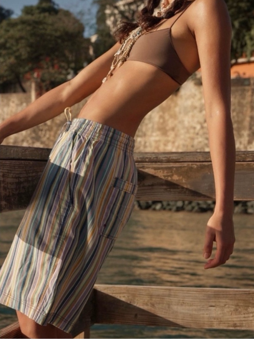Free People Saylor Poplin Stripe Shorts S - Picture 4 of 14